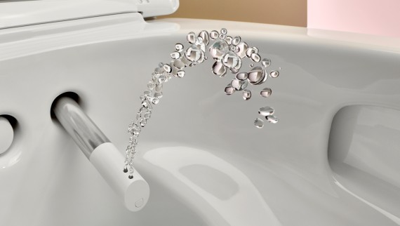 Geberit AquaClean shower toilet with spray nozzle