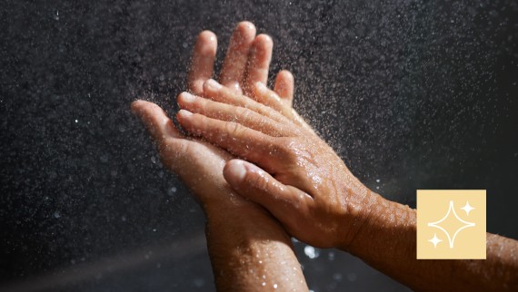 Hands in the shower Hands in the shower