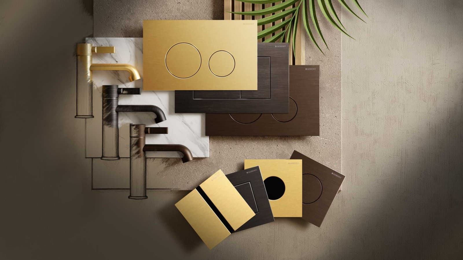 Customised flush and cover plates are available for 50 trend finishes Customised flush and cover plates are available for 50 trend finishes