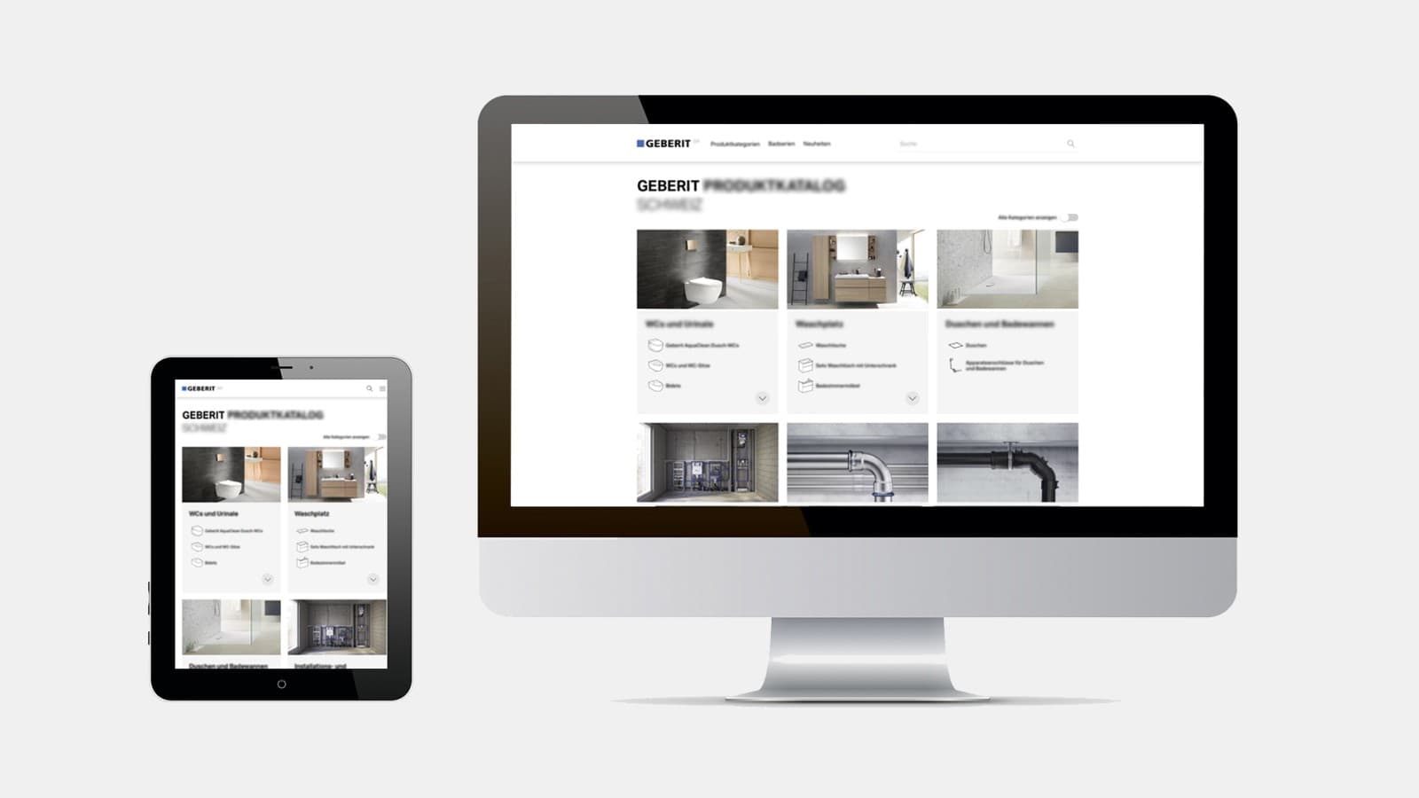 Screenshot Geberit Product Catalogue Screenshot Geberit Product Catalogue