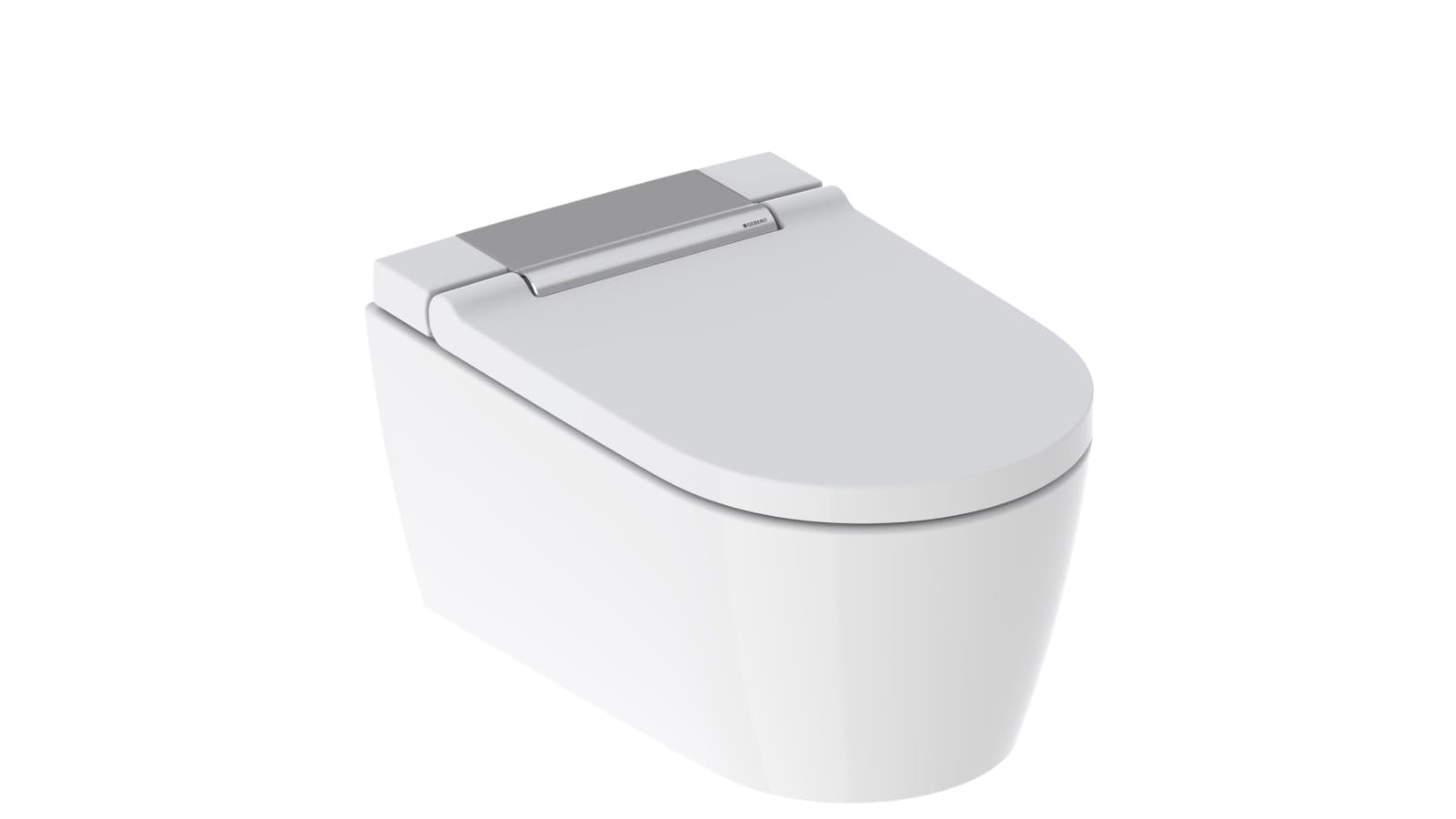 Geberit AquaClean Sela with gloss chrome design cover Geberit AquaClean Sela with gloss chrome design cover
